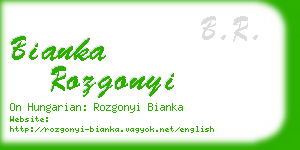 bianka rozgonyi business card